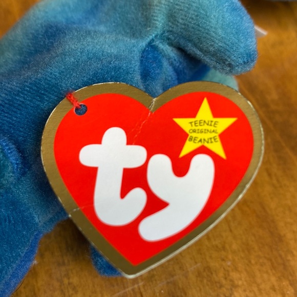 TY Teenie Beanie Baby Iggy the Iguana tie dye 1993 - Picture 7 of 10